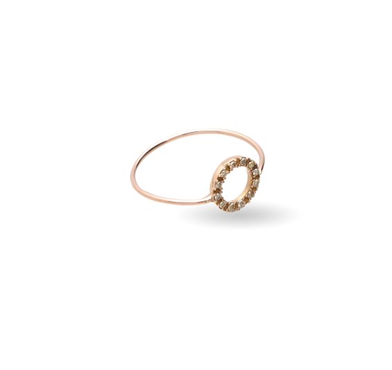 Ring Rubinia Woman in Rose Gold Diamante Brown 0.078 Ct AN258R-RBR - AN258R-RBR